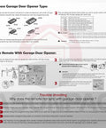 Instruction manual for Universal Garage Door Opener Remote 2 Pack That Plays Nice With LiftMaster Chamberlain Sears Craftsman Genie.
