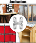 Heavy Duty Concealed Cabinet Hinge Kit Featuring Real Deal Stainless Steel Build And Complete Box Of Mounting Screws For Smooth Swingin Doors And Fine Cabinetry showcased in various applications.