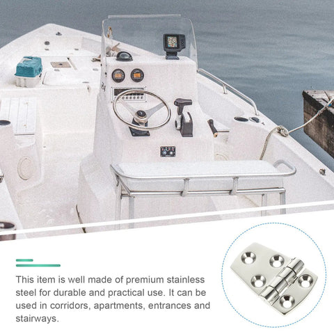 Marine Grade 316 Stainless Steel Heavy Duty Butt Hinges Mirror Polished For RV And Yacht Cabinet Doors 38x57mm image inset