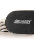Oval Five And Three Quarter Inch By Nine And A Half Inch Reusable Furniture Sliders For Carpet, Easy Move And Surface Protection, Beige, Eight Pack