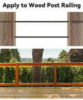 1/8 Inch Black Stainless Steel Cable Railing Wire, 150 Ft Long, 7x7 Strand used on wood post deck railing outdoors