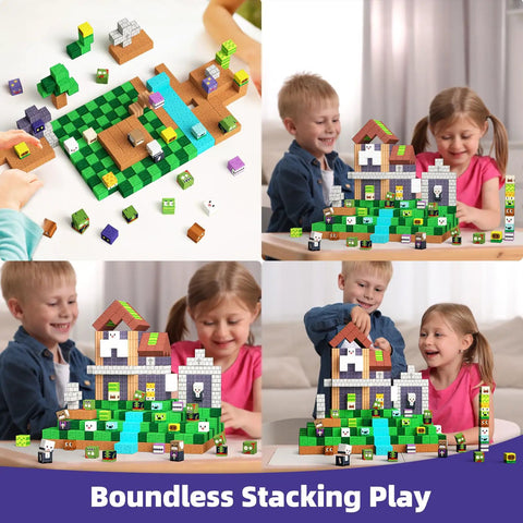 Magnetic Building Blocks Set For Kids 3 To 8, 100 Piece Colorful STEM Toys With Magnetic Cubes for Creative Play