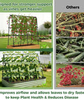 Cucumber Trellis For Raised Beds, U Shape Garden Arch With Netting, Heavy Duty Metal Plant Support For Raised Beds.