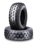 GNCC Race ATV Tires 22x7-11 Set Of 2 For Honda Recon 250 And Suzuki Ozark 250 with rugged tread pattern side view