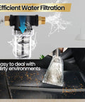 Pro Grade Carpet Extractor Kit For Your Vacuum DIY Friendly with water filtration and cleaning brush in action