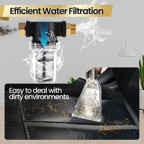 Pro Grade Carpet Extractor Kit For Your Vacuum DIY Friendly with water filtration and cleaning brush in action