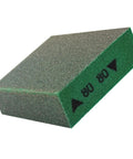 Medium 80 Grit Dual Angle Sanding Sponge 3x5x1 Inch For Wet Or Dry Use Flexible Handheld Sanding Pad With Grit On All Four Sides