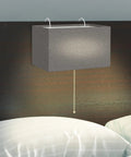 Headboard Reading Lamp With Linen Woven Grey Shade, Sleek Modern Design, Fits Headboards Up To 4 Inches Thick