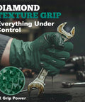 TitanFlex heavy-duty nitrile gloves, dark green, 8 mil, diamond texture grip, XL, 100-count box