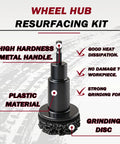 Wheel Hub Cleaning Tool Set With Five Cleaning Heads For Passenger Cars And Trucks Pro Grade Heavy Duty Durable Stud Cleaner And Hub Resurfacing Kit For Rust And Paint Removal Easy Maintenance showing high hardness metal handle and grinding disc.