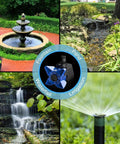 Beefy 3200 GPH Submersible Pond Pump With 200W 33 Feet Power Cord Barrier Bag 2 Hose Adapters 20 Feet Lift For Ponds Fountains Waterfalls And Water Circulation with pond, fountain, waterfall, and irrigation uses depicted.