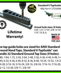 Hella Tough Four Piece Tap And Drill Guide Set With V Groove Floor Base For Round Or Flat Stock Heat Treated Steel Clamping Jig Nailed Precision for precise drilling and tapping in metal and wood.