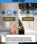 Tough As Nails Type 3r Enclosure Cover Dbvw One Outdoor Electrical Box Replacement Cover For Wet Locations Vertical Rain Or Shine Tough Outlet Box White Two Pack with usage icons for indoor and outdoor safety.