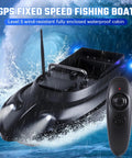 Remote Control Bait Boat For Anglers With Dual Motors And Long Range 546 Yards 12000mAh Battery 4.4Lb Payload LED Navigation