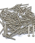 Top Tier Stainless Steel 304 Hex Socket Button Head Cap Screws 100 Piece Set M3 X 30mm Bright Finish on white background.
