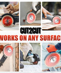 Four And A Half Inch Tile Cutting Diamond Blade Set Three Pack With Two Lock Nuts used on various surfaces