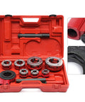 BSTP Ratchet Pipe Threader Kit Set Three Eighths Inch To Two Inches Manual Pipe Threading Tool With Seven Size Options in red case