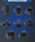 Front view: SIXIWANZI 10-piece ball joint press and removal kit with assorted sleeves and cups for cars/trucks