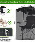 63 Inch Mosquito Net Cover For Canopy Chair With Zipper Opening, 35 By 32 Inches Waterproof Roof, Outdoor Fishing Camping Bug Barrier Mesh Tent, Chair Not Included