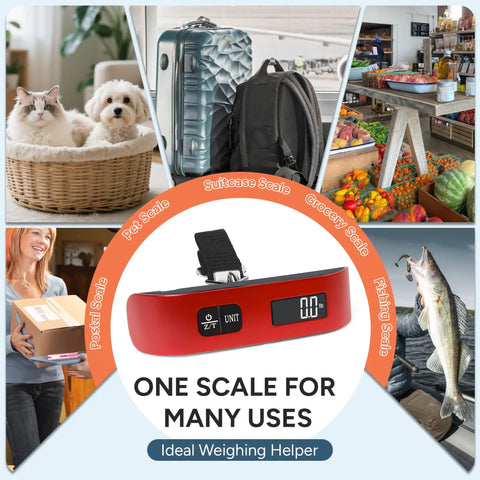 Portable Digital Luggage Scale For Travelers Keep Suitcases Baggage Fee Free And Make Boarding A Breeze Every Time A Solid Ace In The Bag For Airport Weight Checks With One Hundred Ten Pound Max Capacity And Slim Profile