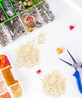 Top Shelf Stainless Steel Bail Beads For Jewelry Making Supplies Featuring durable charm hangers and smooth spacer beads in crafting setup.
