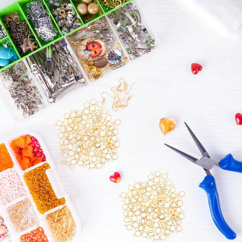 Top Shelf Stainless Steel Bail Beads For Jewelry Making Supplies Featuring durable charm hangers and smooth spacer beads in crafting setup.