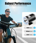 Man biking alongside 48V 1000W Brushed Motor Kit With 3000 RPM Output And 26A Adjustable Speed Controller