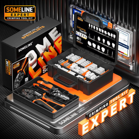2-In-1 Connector Crimping Tool Kit For Molex Standard 0.093 And MLX 0.084 Connectors, 20-14 AWG Terminals in case