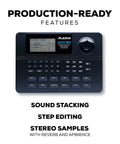 Studio Grade Standalone Drum Machine With 233 Onboard Sounds featuring sound stacking and step editing