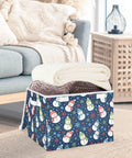 Premium Quality Collapsible Fabric Storage Bin With Secure Flip Top Lid And Sturdy Side Handles For Home Bedroom Closet Shelf Organization Everyday Box with blankets.