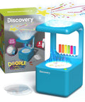 Doodle Projector Art Station For Kids With Reusable Drawing Discs And 6 Dry Erase Markers Project Drawings On Walls And Ceilings A No Mess Kid Friendly Arts And Crafts Kit Gift For Creative Play blue projector with markers and box