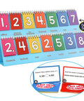 Double-sided Place Value Flip Chart with numbers, decimals for math manipulatives in elementary classrooms, visual learning tool.
