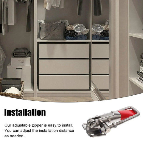 1 Pair Adjustable Toggle Clamp Latch Heavy Duty Stainless Steel With Red PVC Handle Compact Design And Easy Installation