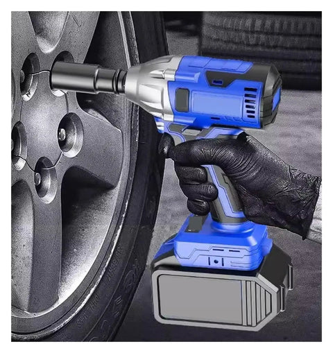 Heavy Duty Cordless Impact Wrench With Brushless Motor High Torque Power Tool Rechargeable Battery Lightweight Electric Handheld Kit For Car Repair Garage And Auto Mechanical Work Effortlessly