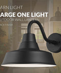 Barn Style Outdoor Wall Lantern One Light Black Finish Built To Last, Weatherproof Aluminum Exterior Sconce, Rustic Look