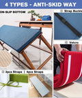 Custom Size Bench Cushion With Linen Cover And Zipper For Indoor Outdoor Benches Universal Fit Seat Pad With Anti-Skid Features.