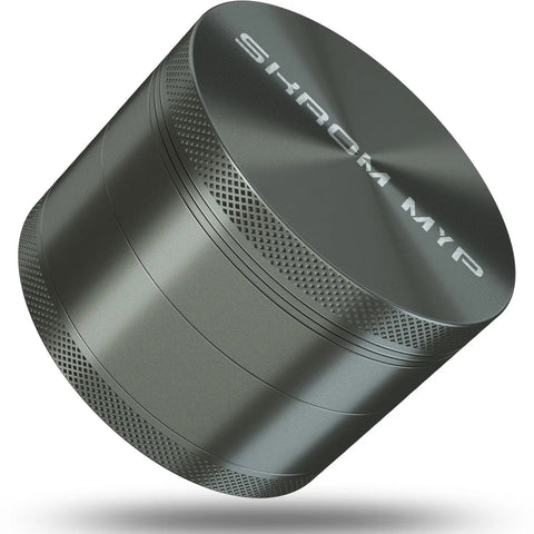 Large 3.0 Inch Spice Grinder For Kitchen Tools With Magnetic Lid, Ergonomic Design, Sharp Teeth, Easy To Use And Clean, Gray Aluminum Finish