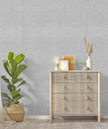 Gray Grasscloth Peel And Stick Wallpaper Self Adhesive Vinyl For Cabinets And Walls 17.7 Inch By 393.7 Inch in modern room.