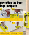 All In One Door Hinge Jig For 3 To 5 Inch Hinges With Square And Radius Corners Pro Grade Door Mortise Template in use