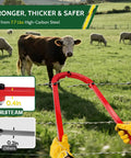 Beefy Heavy Duty Fence Stretcher Fixer And Wire Tightener Tool 7.7 Lbs Handles Up To 6.5mm Wire For Barbed Fences in use on farm