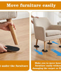 Heavy Duty Oval Furniture Sliders Complete Set Of 16 Smooth Glide Pads For Carpet And Hardwood Floors Reusable Movers under chair legs.