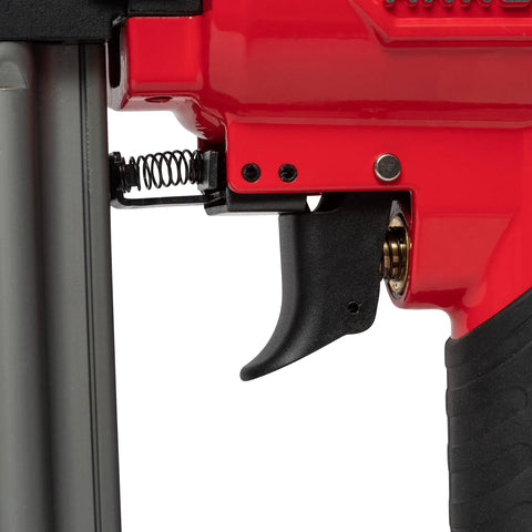 Trigger and mechanism of Oil Free 18 Gauge Pneumatic Brad Nailer For Small Trim And Interior Molding Fires Up To 100 PSI Tool.