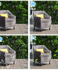4 Pack Outdoor Clear Plastic Chair Covers Waterproof Dust Proof Fits Chairs Sofas Couches and Recliners 37 x 30 x 30 Inches Protection for Furniture Moving and Storage in various weather conditions.