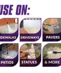Oxy Solve Concrete And Driveway Pressure Washer Cleaner Purple Unscented 128 Fl Oz Stain Bustin use on sidewalks, driveways, pavers
