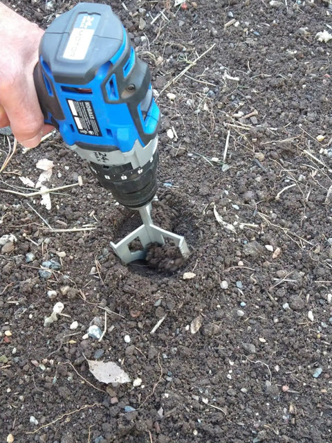 Three In One Garden Tool Tiller Weed Remover Hole Digger Drill Attachment For Drills Heavy Duty Steel Auger in soil use