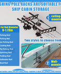 16 Pack Fishing Rod Holders For Wall And Ceiling Mounted Racks Horizontal Pole Storage System Holds Up To 40 Rods installation.