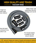 10ft Heavy Duty 1-7/8 Inch Wet Dry Vacuum Hose And Accessories Kit Compatible With Ridgid And Craftsman Vacs includes adapters