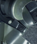 Close-up of installed 102 Piece Auto Push Pin Rivet Kit 6 In 1 6.3mm 8mm 9mm 10mm Rivets Expansion Screws on car panel