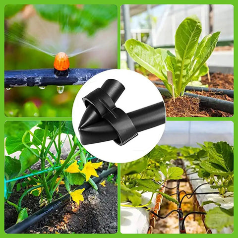Drip Irrigation Fittings Kit For Half Inch Tubing Includes 30 Tees 30 Couplings 20 Elbows 10 End Closures 10 End Cap Plugs Barbed Connectors