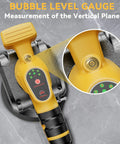 Close-up of Cordless Tile Vibration Tool with 5 speed settings, 20V battery compatible, showing bubble level gauge and lock design